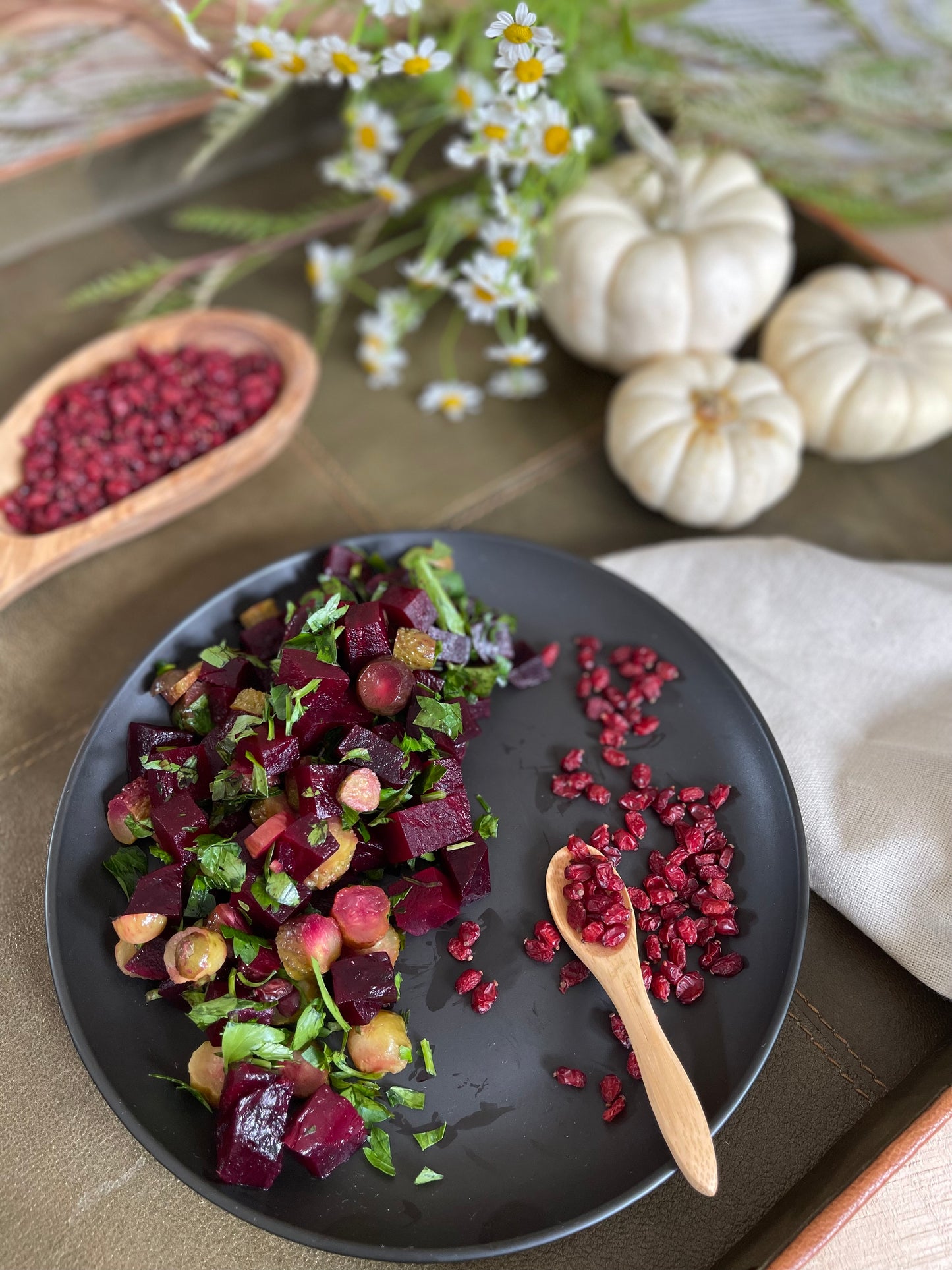 Beet Salad with the glaze of Pomegranate