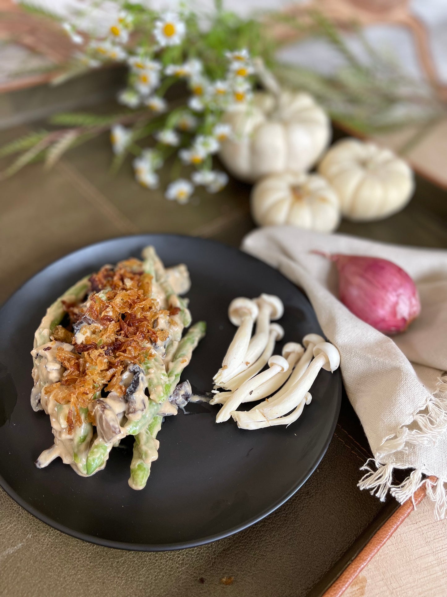 Green Beans with Mushroom Sauce