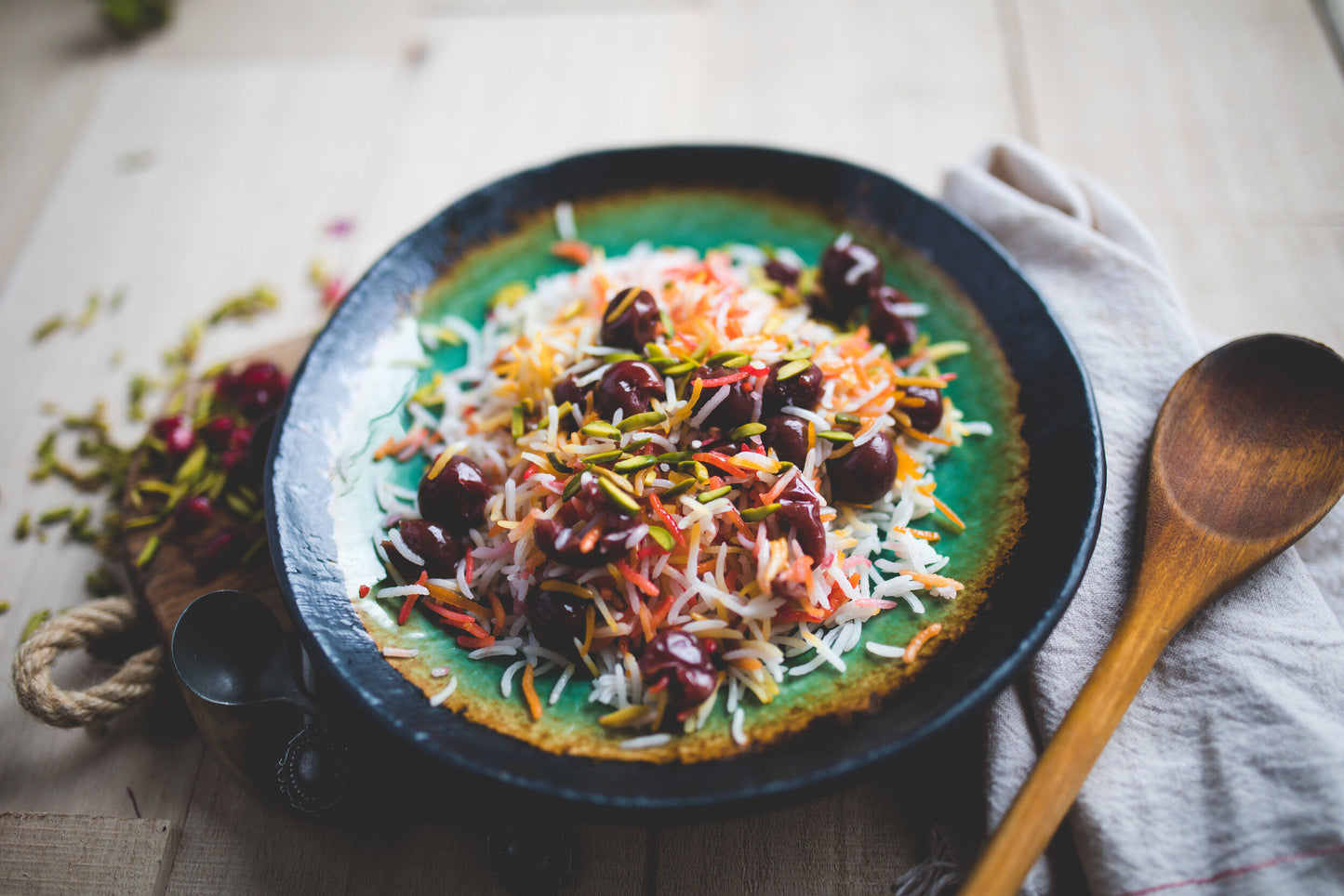 Tart Cherry Saffron Rice "Albaloo Polow'