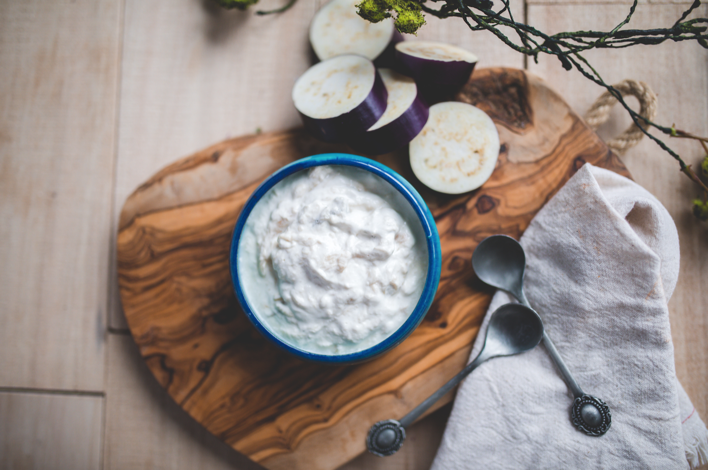 Borani Bodemjan "Smoky Eggplant Yogurt Dip"