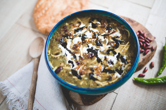 Persian Noodle Soup "Aush Reshteh"