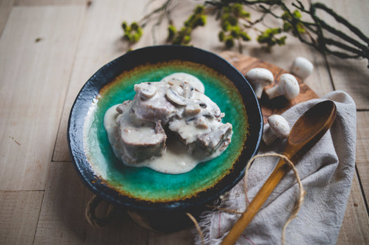 Beef Tongue with Mushroom Sauce