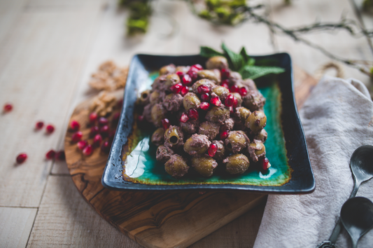 Persian Marinated Olives "Zeytoon Parvardeh"